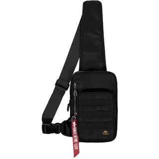 Alpha Industries Herren Label Sling Tasche, Black, One Size