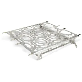 Grillrost.com Das Original Grillrost Edelstahl Silber/Weiß