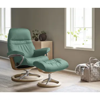 Stressless Stressless® Fußhocker »Sunrise« mit Signature Base, Gestell Eiche, grün