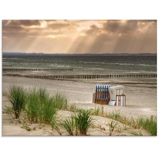 Artland Glasbild »Schwarzer Busch Strand auf Insel Poel«, Strand, (1 St.), beige