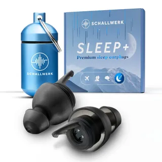 Schallwerk ® Sleep+ | Ohrstöpsel zum Schlafen – Hochwertige Ohrenstöpsel, dämpft Lärm & Schnarchen – Gehörschutz ideal für ruhigen Schlaf und gegen Schnarchen