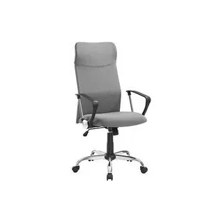SONGMICS Bürostuhl, OBN034G01 Stoff grau, Gestell silber