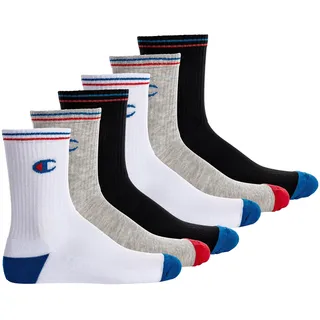 Kurzsocken CHAMPION "Socken 6er Pack", Damen, Gr. 35-38, bunt (schwarz, weiß, grau), Obermaterial: 71% Baumwolle CO. 27% Polyester PES. 2% Elasthan EL., Socken Kurzsocken