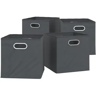 Vicco Faltbox 30 x 30 Anthrazit 30 x 30 cm 4er Set , Wellpappe , Quadratisch , 30x30 cm , Babymöbel & Kindermöbel, Babyzimmer, Spielzeugkisten