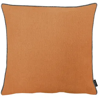 Dekokissen APELT "Stone", terra, unifarben, B:59cm L:59cm, Leinen, Polyester, Dekokissen_Sitzkissen_Kissenhüllen, Dekokissen, mit Kettelrand