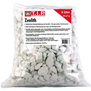 T.I.P. Zeolith Teichpflegemittel 6L Beutel - Natürliche Wasserfilterung & Teichpflege - Ideal für Klarheit & Gesundheit im Teich 35047