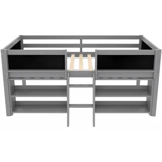 Okwish Halbhochbett Okwish 90 x 200 cm Kiefer grau