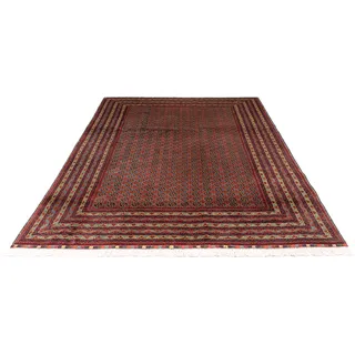 morgenland Orientteppich »Afghan - Buchara - 304 x 200 cm - dunkelrot«, rechteckig, 7 mm Höhe, Wohnzimmer, Handgeknüpft, Einzelstück mit Zertifikat, rot