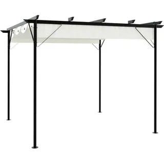 vidaXL Pergola 3 x 3 m Cremeweiß