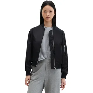 Blouson MARC O'POLO, Damen, Gr. 44, deep night blau, Web, Obermaterial: 100% Polyester, unifarben, regular fit hüftlang, Rippstrickbündchen, Jacken Blouson, regular Fit, mit praktischen Eingrifftaschen, leicht gefüttert