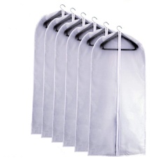 UOUEHRA Kleidersack klar, Staubbeutel Decken Mottenschutz für Kleidung Aufbewahrungsanzüge Dress Dance mit Reißverschluss atmungsaktiv Packung mit 6 Stück (60cm x 120cm)