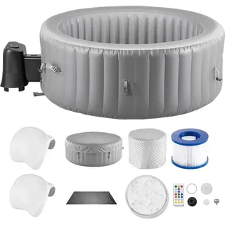 Aufblasbare Badewanne Outdoor - 208x66cm - Rund und Tragbar - Für 4 bis 6 Personen