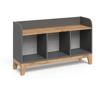 VitaliSpa Kindersitzbank Malia Grau/Artisan 107.2 x 63.8 cm , Holzwerkstoff , Rechteckig , 107.2x63.8x30.6 cm , Babymöbel & Kindermöbel, Kinderzimmer & Jugendzimmer, Kindersitzgruppe