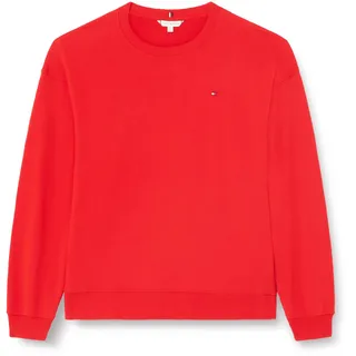 Tommy Hilfiger Damen Sweatshirt Curve ohne Kapuze, Rot (Fierce Red), 46