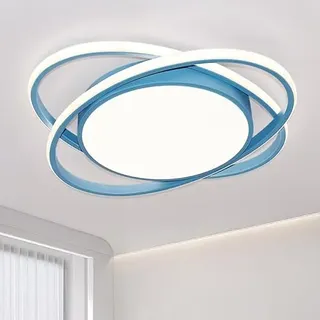JDONG LED Deckenlampe Kinderzimmer 54W Blau Deckenleuchte Dimmbar mit Fernbedienung Einstellbar Farbtemperatur für Jungen Babyzimmer Schlafzimmer Wohnzimmer Ø52CM