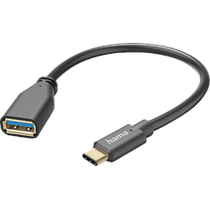 Bild von USB-Adapterkabel OTG USB-C-Stecker - USB-A-Buchse 15cm schwarz