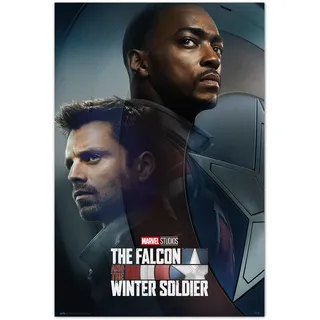 Grupo Erik Marvel Poster - Marvel Falcon & Winter Soldier Poster -Kunstdruck - Deko Wohnzimmer oder Deko Schlafzimmer - Deko Wohnzimmer - Größe : 61 x 91, 5 cm - Marvel Fanartikel - Offizielle Lizenz