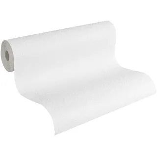 A.S. Création Stukturprofiltapete Simply White Tapete 15,00 m x 0,53 m weiß Made in Germany 272812 2728-12