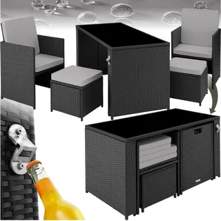 tectake® Rattan Sitzgruppe Palermo für 2 bis 4 Personen