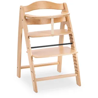 Hauck Hochstuhl , Buchefarben , Holz , Buche , massiv, Schichtholz, Hartholz , 48x79x54 cm , Fsc, EN 14988 , Fußstütze verstellbar, Sitzfläche verstellbar, 5-Punkt-Gurt, Schrittgurt , Babymöbel & Kindermöbel, Babyzimmer, Hochstühle