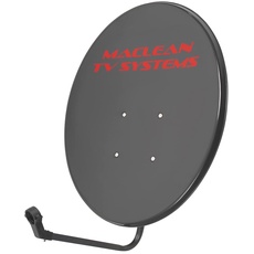 Bild Maclean MCTV-926 Satellitenschüssel mit LNB-Halterung und Masthalterung Sat Antenne Satspiegel LNB Tragarm Phosphatierter Stahl (65cm Durchmesser)