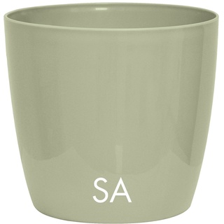 Nicoli 1015sa Origin Decor Spritzguss Verve Vase, Salbei, 15 cm