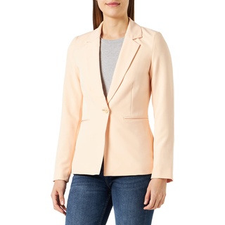 ICHI IHLEXI BL Damen Blazer Kurzblazer Jacke EIN-Knopf-Blazer mit Stretch und Reverskragen, Größe:38, Farbe:Bleached Apricot (120917)