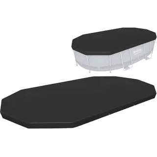 Bestway Pool-Abdeckung, Hülle, Grau, PVC, Oval, 2,5 m, 4,24 m - Grau