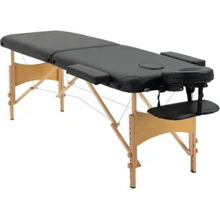 HOMCOM Massagetisch Klappbar Höhenverstellbar Kopfstütze Kunstleder Holz