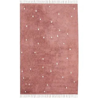 Beliani Kurzflor-Teppich Rot 140/200 cm Astaf , Textil , Rechteckig , 140x200 cm , Teppiche und Böden, Teppiche