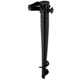 Relaxdays Schwarze Bodenhülse für Sonnenschirm Schwarz