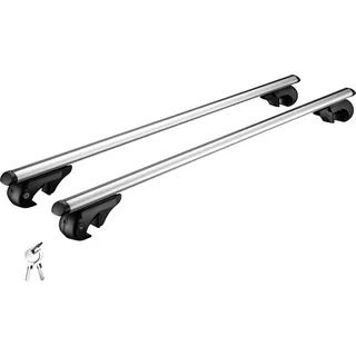Wiltec Dachträger Universal 120 cm, Dachgepäckträger bis 90 kg, Gepäckträger aus Aluminium, Robuster Dachbox Grundträger, Dachgrundträger für Auto