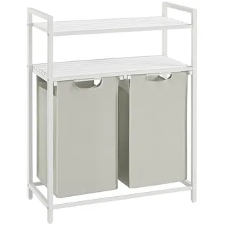 Hansiro Wäschekorb Doha , Weiß , Metall , 33x92x73 cm , Haushalt & Reinigung, Wäschepflege, Wäschekörbe & Wäschetonnen
