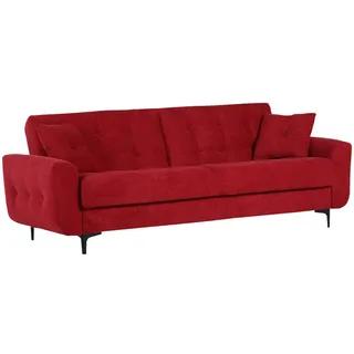 Livetastic Schlafsofa , Rot , Textil , Uni , Füllung: Schaumstoff, Silikon , 230x84x95 cm , Stoffauswahl, Liegefunktion, Rücken echt , Wohnzimmer, Sofas & Couches, Schlafsofas, Klappsofas