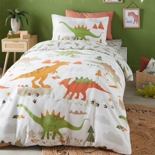 Bedlam Dinosaurier-Bettbezug, Doppelbettgröße (200 x 200 cm), wendbare Designs, Dinosaurier-Bettwäsche, Dinosaurier-Bettbezug, Dinosaurier-Schlafzimmer-Zubehör, passendes Bettlaken erhältlich