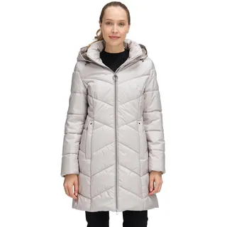 Betty Barclay Damen Outdoorjacke mit Abnehmbarer Kapuze 42, Silver Cloud