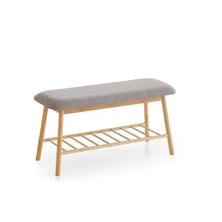xonox.home Mid.you Sitzbank – Grau – Holzwerkstoff – 90x45x34 cm , FSC Mix , Garderobe, Garderobenbänke, Sitzbänke