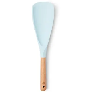 Yum Asia Premium Reisspatel mit Buchenholzgriff und Premium-Silikon (Entenschnabelspatel, Eisweiß)