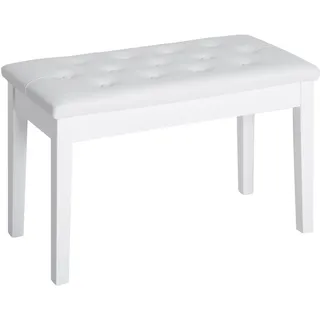 Homcom Klavierhocker Kunstleder 36 x 50 x 76 cm Weiß