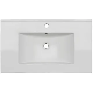 Linea Natura Waschbecken , Weiß , Keramik , 81x17x47 cm , Badezimmer, Waschbecken & Armaturen, Waschbecken