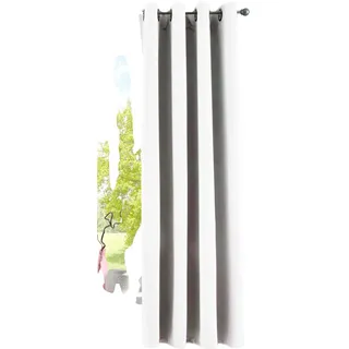 Gardinenbox Newyork Ösen 140 x 160 cm Weiß 1er-Pack