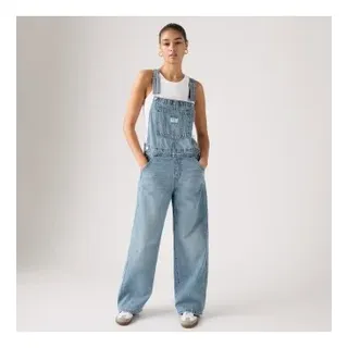 Levi's für Damen. 000UG-0004 Baggy-Latzhose in Mittelblau (S), Lässig, Baumwolle, Denim