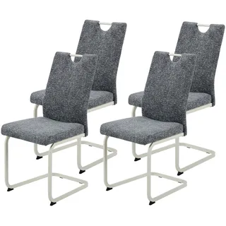 Hela Freischwinger TIVOLI Polyester dunkelgrau 4er Set