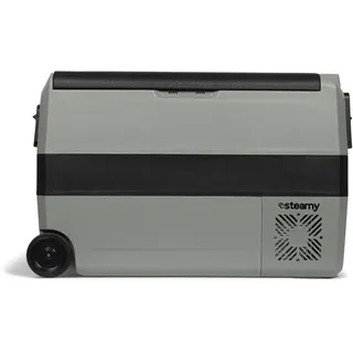 Steamy-E Dual Zone 50 Roller, Elektrische Kompressor Kühlbox mit Rollen, 44 Liter, 12V/ 230V, zum Kühlen und Gefrieren, Für Camping