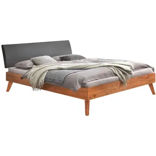 Hasena Massivholzbett Caprile 140 x 200 cm Holz Braun Wildeiche