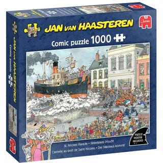 JUMBO Spiele Jan van Haasteren - Der Nikolaus kommt! - Puzzle 1000 Teile, ab 12 Jahre, Weihnachten