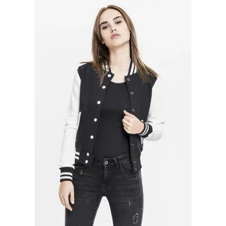 Urban Classics Damen Ladies 2-Tone College Sweatjacket, Blk/White, XS, TB218