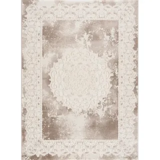Webteppich , Beige , Textil , Vintage , rechteckig , 120x160 cm , Oeko-Tex® Standard 100 , pflegeleicht , Teppiche und Böden, Teppiche, Moderne Teppiche