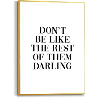Reinders! Bild DON\\\'T be Like The Rest of Them Darling", Coco Chanel, Schwarz