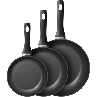 BergHOFF 1100097, Rund, Allzweckpfanne, Schwarz, Aluminium, Essentials, Aluminium - Schwarz